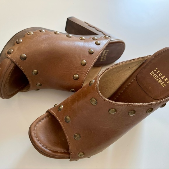 Stuart Weitzman Sequoia Studded Clogs•Sz 10 - Picture 3 of 16